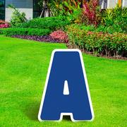 Blue Letter Corrugated Plastic Yard Sign, 24in